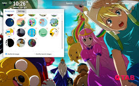 I only scrolled a little bit, but there are several that might be perfect! Adventure Time New Tab Wallpapers