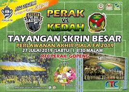 Berikut disediakan maklumat perlawanan malam nanti pada tarikh, jam tempat dan live streaming dilaman ini. Perak Vs Kedah Rtc Gopeng Famafest 2019 Denaihati