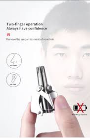 Nez cheveux oreille Tondeuse pour hommes en acier inoxydable manuel lavable  Portable Tondeuse Nez épilateur nez Vibrissa rasoir rasoir