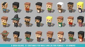 Low Poly Characters Mega Pack 3d Characters Unity Asset Store Low Poly Character Low Poly Poly
