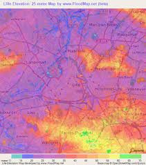 This map shows the detailed scheme of lille streets, including major sites and natural objecsts. Elevation Of Lille France Elevation Map Topography Contour