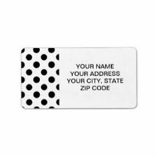 Black And White Polka Dot Contact Paper Black And White Polka Dot Address Labels Black And White Polka Dot Mailing Shipping Label Templates Label Templates Address Labels Labels