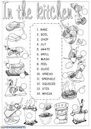 Cooking Vocabulary Interactive And Downloadable Worksheet You Can Do The Exercises Online Or Down In 2020 Vocabulary Worksheets First Grade Math Worksheets Worksheets