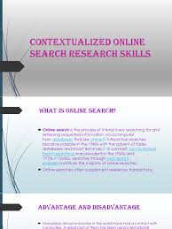 Contextualized online search and research skills. Contextualized Online Research Web Search Engine Internet