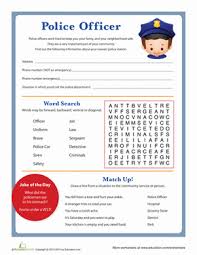 Community Police Officer Info Printable Worksheet Education Com Community Policing Police Officer Community Helpers Police