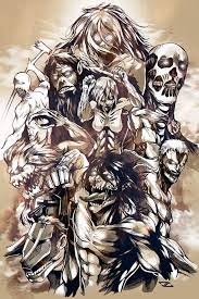 Founding Titan Frieda Colossal Titan Bertolt Armor Titan Reiner Attack Titan Eren Female Titan Annie Beast Titan Zeke War Gambar Anime Gambar Seni Anime