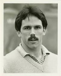 Coach Dennis Kayser with lacrosse team captains (1980)