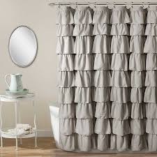 Light Gray Ruffle Shower Curtain Kirklands