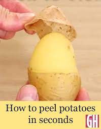 Amazing Potato Peeling Hack Peeling Potatoes Cooking Recipes Potatoes