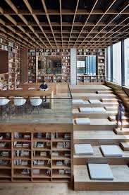 Beijing Fenghemuchen Space Design Builds Yue Library As Wooden Forest Of Books In Hangzhou Public Space Design Public Library Design Library Architecture