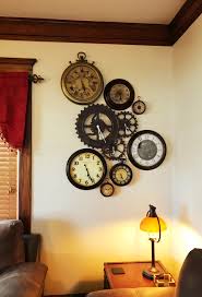 A little warmer than industrial decor, and a little more metallic than rustic decor, steampunk decor is all about incorporating victorian style and technology into your home decorations. Clocks Clock Decor Steampunk Decor Steampunk Interior Wall Decor Vintage Decor Vict Victorian Living Room Decor Victorian Home Decor Steampunk Home Decor
