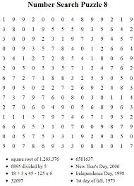 New daily puzzles each and every day! Free Puzzles To Print Number Search Puzzle 6