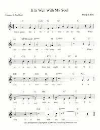 Song From A Secret Garden ноты для фортепиано скачать It Is Well With My Soul Free Hymn Lead Sheet Hymn Sheet Music Easy Piano Songs Guitar Lessons Songs