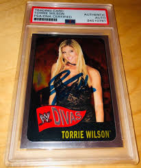 Torrie Wilson WWE Divas 2006 Topps Chrome Heritage 61 PSA Signed Card Auto  RARE