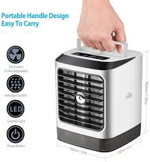 You need air conditioning asap, but don't have the time or space to install a window unit. Personal Air Cooler Aroma Diffuser Humidifier 3 Speeds And Night Light Lights For Home Office Outdoors Travel Small Portable Air Conditioner Fan 4 In 1 Mini Usb Quiet Cooling Desk Fan Purifier Portable