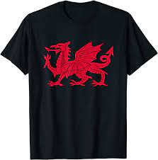 Wales flag or national emblem, isolated on white background. Buy Dragon Of Wales Flag Welsh Cymru Flags Medieval Welsh Rugby T Shirt Online In Indonesia B07wxdlc23
