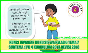 Semoga dapat menambah motivasi belajar dan mempermudah dalam pemahaman materi. Kunci Jawaban Buku Siswa Tema 7 Kelas 6 Halaman 33 34 35 36 Sanjayaops