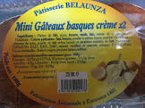 Mini Gateau Basques Creme