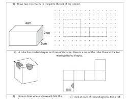 nets 3d shapes represented by 2d geometry ks2 year 5 6 worksheet only teaching resources kindergarten how to memorize things worksheets 