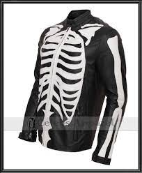 Mens Fashion Biker Skeleton Bones Leather Jacket Halloween Costume Ebay Jackets Men Fashion Celebrities Leather Jacket Leather Outfit