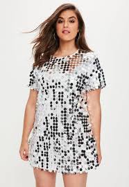 T Shirt Dress With White Base Hue Silver Sequin Detail And Oversized Fit Sequin T Shirt Dress Plus Size Outfits Plus Size Fashion For Women Check out our plus size white dress selection for the very best in unique or custom, handmade pieces from our dresses shops. sequin t shirt dress plus size outfits