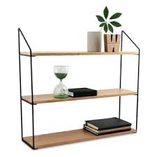 Songmics wandregal lws46wt, weiß, 110cm, bilderleiste, aus holz. Schwarze Wandregale Gunstig Online Kaufen Real De
