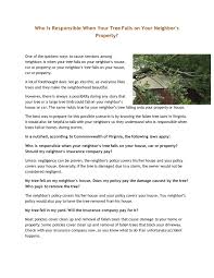 Offer to help clean up the yard. Calameo Who Is Responsible When Your Tree Falls On Your Neighbor S Property