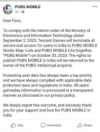 Pubg mobile has announced that it will stop working for 24 hours starting midnight in order to honor the people who have martyred against coronavirus. Pubg Mobile Pubg Decides To Shut Down All Servers In India By 30th October 2020 Firstsportz
