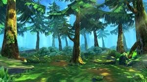 Cartoon Forest Scene 02 3d Model Forest Cartoon Anime Background Anime Scenery
