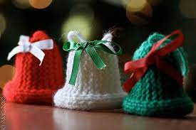 **if you would a color that is sold out or more then. Knitted Christmas Bells Knit Christmas Ornaments Christmas Knitting Christmas Decor Diy