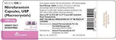 Nitrofurantoin Capsules Usp Macrocrystals 50 Mg And 100 Mg Rx Only