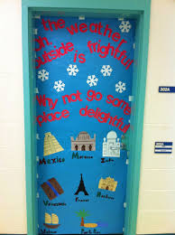 Around The World Around The World Around The World Around The World Pin By Cindy Cliche On Holiday Classroom Ideas Winter Door Decorations Classroom Christmas Classroom Door Christmas Classroom