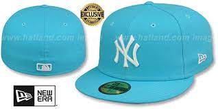 New York Yankees Team Basic Vice Blue White Fitted Hat