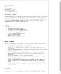 If you're a developer, link to a website you built. Disability Support Worker Resume Template Myperfectresume
