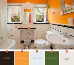 Look at our 20 relaxing bathroom color white and silver accessories bode well with this rich color scheme, so the natural browns can take center by mixing in black accent tiles and colorful pieces like the wall mirror, your bathroom can breathe. 20 Relaxing Bathroom Color Schemes Shutterfly