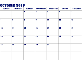 October 2019 Calendar Excel October October2019calendar Deskcalendar Wallcalendar Calendar Word 2019 Calendar Calendar Printables