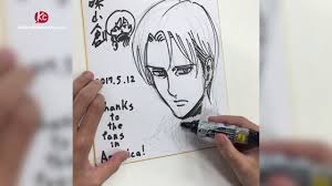 Hajime isayama (諫山 創, isayama hajime, born august 29, 1986) is a japanese manga artist. Watch Hajime Isayama Draw Levi From Attack On Titan 2017 Youtube