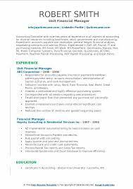 In this position you will: Financial Manager Resume Samples Qwikresume