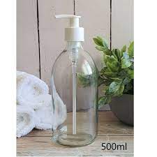 Clear Glass Soap Dispenser Bottles