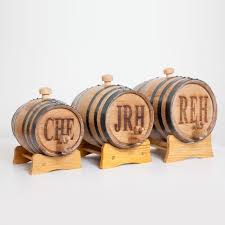 Constructed of rot and pest resistant northern white cedar. Personalized Mini Bourbon Whiskey Barrel The Man Registry