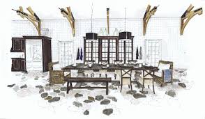 Breakfast Area The 5 Acre House Michelle Morelan Rendering With Images Interior Design Drawings Interior Rendering Perspective Art