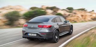 Rear View Of The 2019 Mercedes Amg Glc 43 4matic Coupe C 253 In Selenite Grey Mercedes Amg New Mercedes Amg Mercedes Benz India