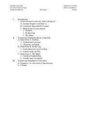 A keyword outline is a device used by public speakers to condense major points. Key Phrase And Sentence Outline Hampton University Com 103 Professor Avent Introduction Speech I Ii Iii Key Phrase Introduction Good Afternoon Course Hero