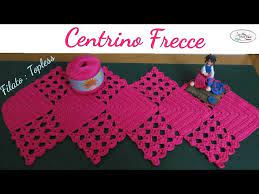 Schema uncinetto centrino con vaso di fiori | il blog di tici. Centrino Moderno Frecce Youtube