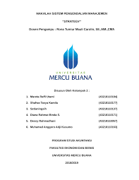 Makalah manajemen strategi pdf 3 gb. Pdf Makalah Sistem Pengendalian Manajemen Strategy Dosen Pengampu Rona Tumiur Mauli Carolin Se Mm Cma