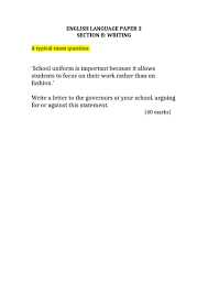 In answering question 5, the last gcse english language question you will (hopefully) ever have to answer, you will need to produce one of the following types. Aqa Gcse Language Paper 2 Sam Writing Question 5 Teaching Resources