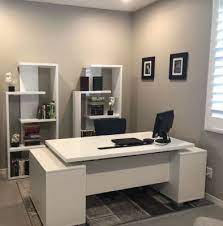 Office interior and table are the key element of any modern office. Ford Desk White Modern Office Interiors Office Table Design Office Interior Design