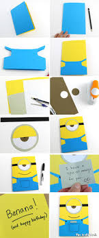 The information you put on your cards and how you lay it out is critically important. Easy Minion Greeting Card Birthday Cards Diy Simple Birthday Cards Minion Card