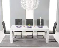 The modern home cannot only rely on its contemporary looks, it also needs to be practical and durable. Mark Harris Venice White High Gloss Extending Dining Table And 6 Malibu Grey Chairs Cfs Furniture Uk