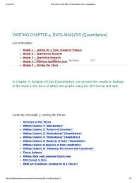 A brief reference chapter 4 described the qualitative research design and methodology of the study. Writing Chapter 4 Data Analysis Quantitative Statistics Standard Deviation